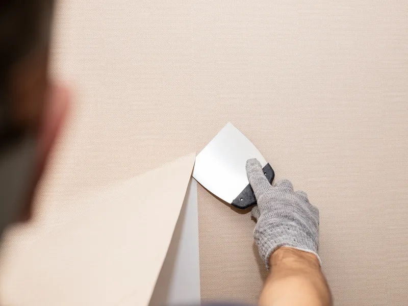 Wall skimmed smooth after wallpaper removal